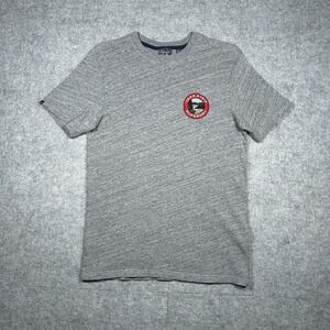 Superdry Outdoor T Shirt Mens Size Medium Grey Embroidered Logo Cotton Casual‎